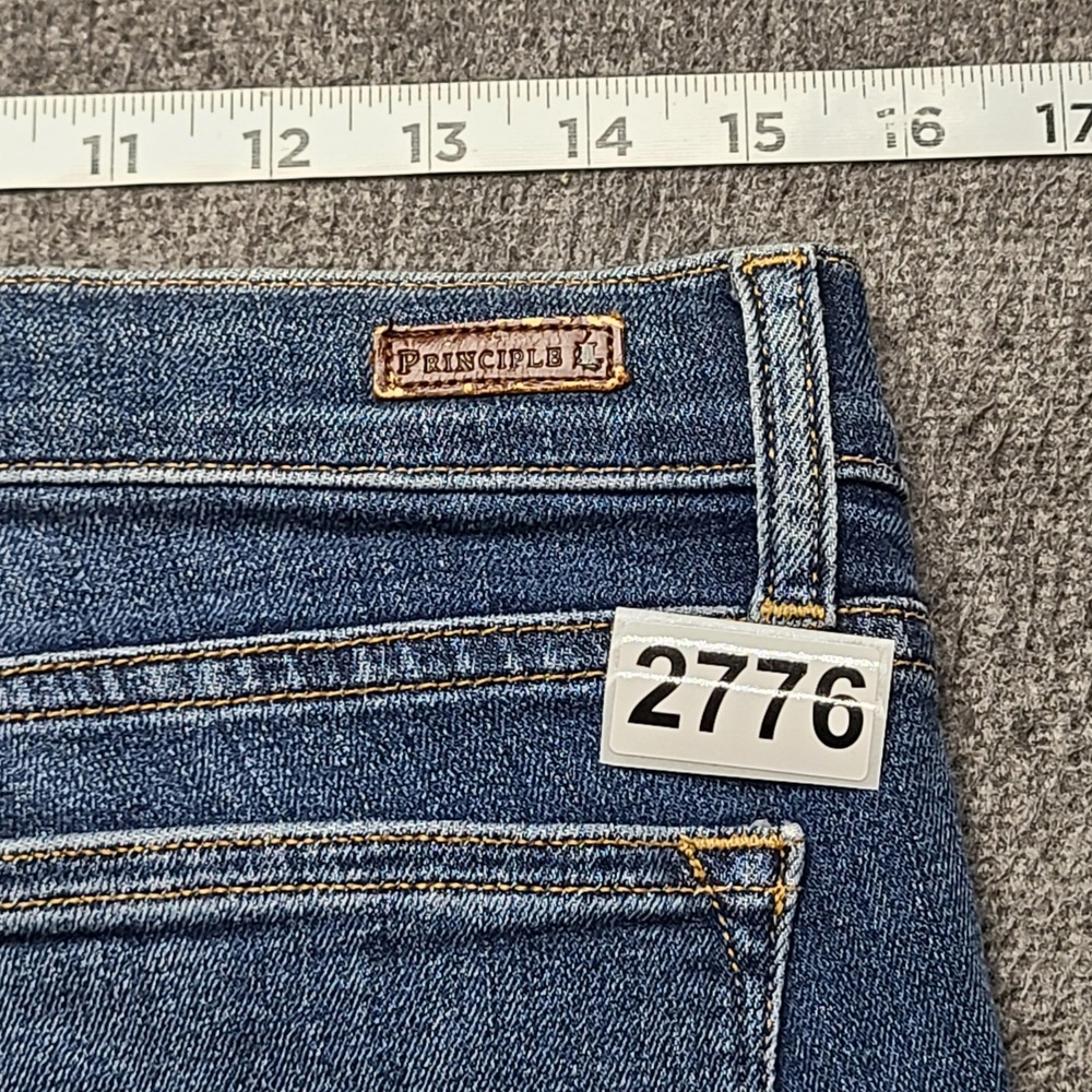 PRINCIPLE Denim Women's Optimist Jeans Blue Frayed Hem Size 30‎ - Picture 10 of 10